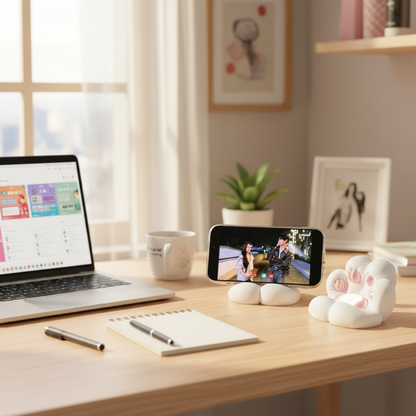 New Cute Cat Paw Mobile Phone Stand Desktop Smartphone Durable Holder 3D Printing Desktop Decor for Girls Gifts Home Decorations