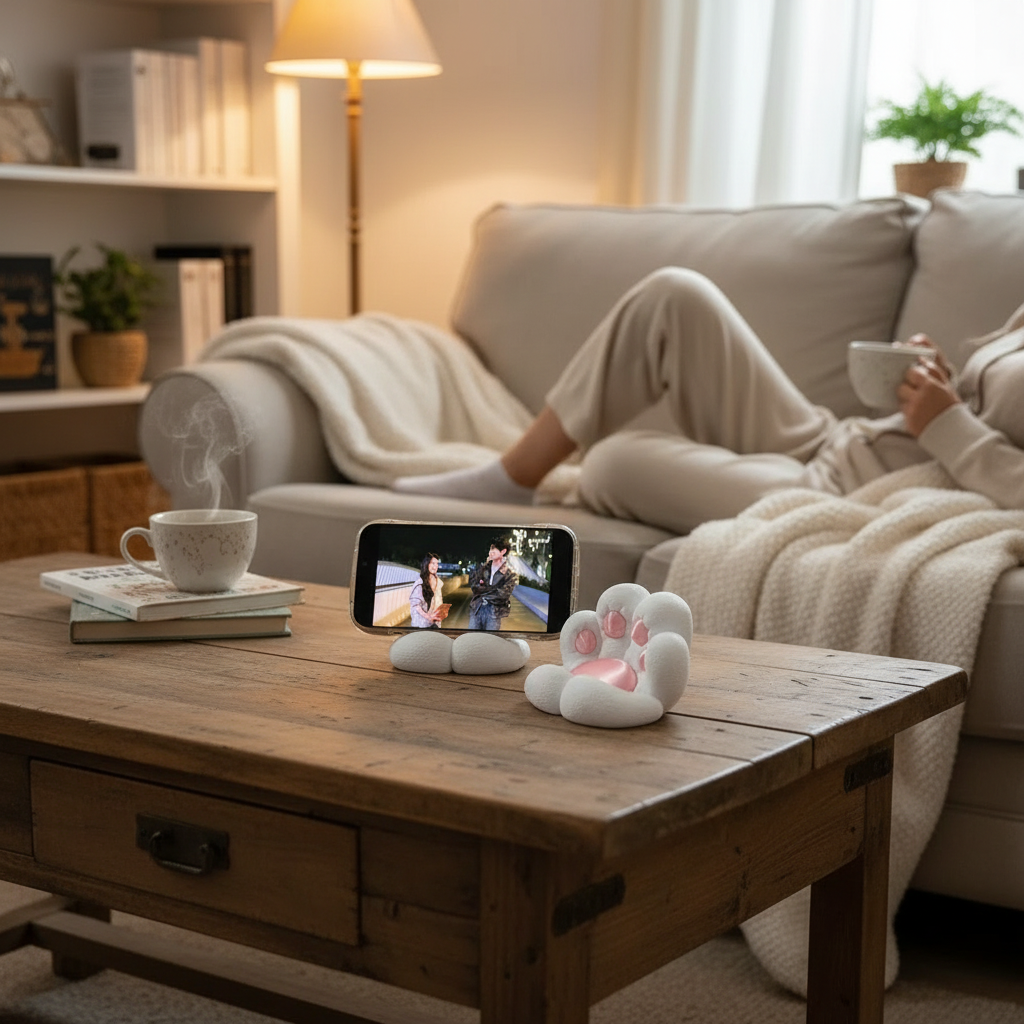 New Cute Cat Paw Mobile Phone Stand Desktop Smartphone Durable Holder 3D Printing Desktop Decor for Girls Gifts Home Decorations